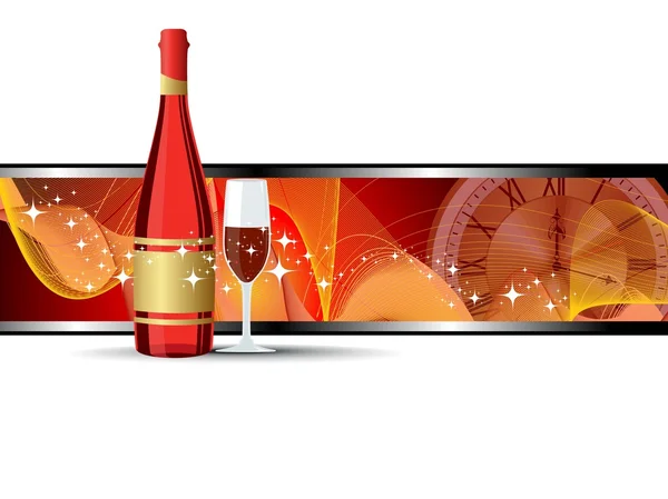 Abstract background champange bottle,champange glass — Stock Vector