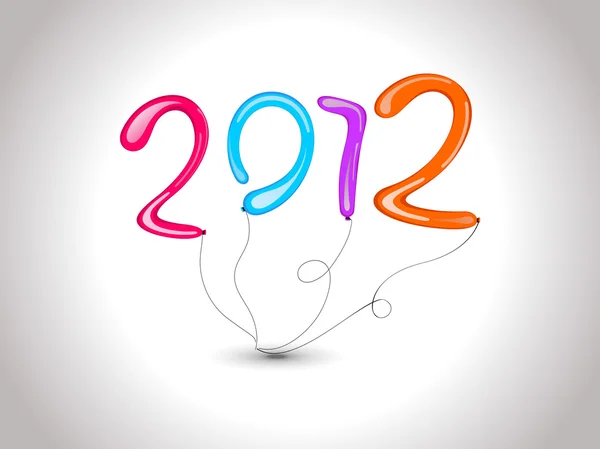 Färgglada ballongtext koncept för nya året — Stock vektor