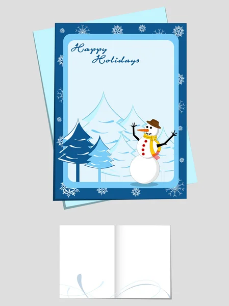 創造的なデザインのグリーティング カード ・幸せな休みの招待状 — ストックベクタ