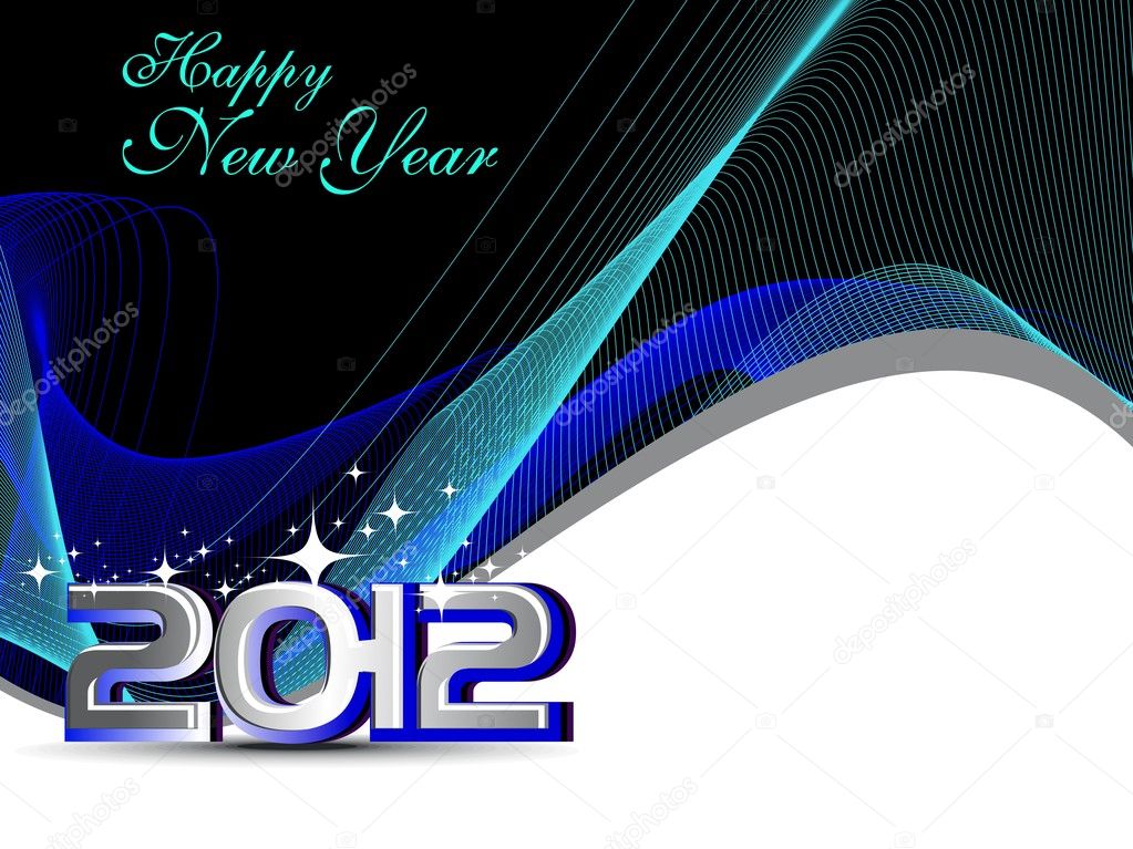 wave background for new year celebration
