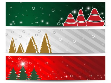 a set of three website headers & banners for Christmas clipart