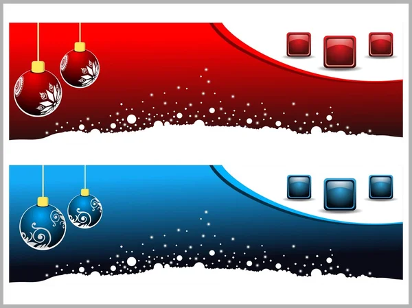 Conjunto de encabezados o banners para Navidad & otras ocasiones — Archivo Imágenes Vectoriales
