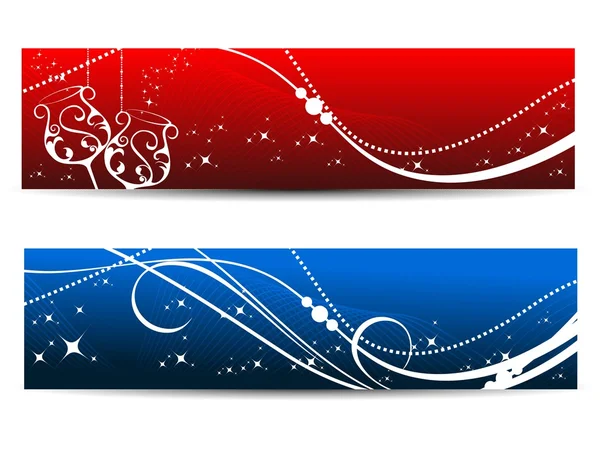 Set of two artistic banners for new year — Stock Vector