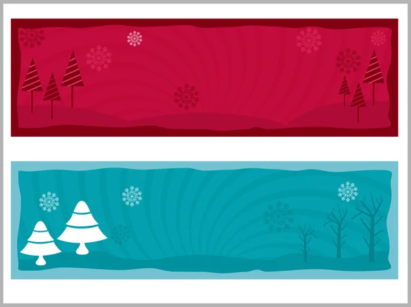 Set of headers for autmn and christmas — Stock Vector