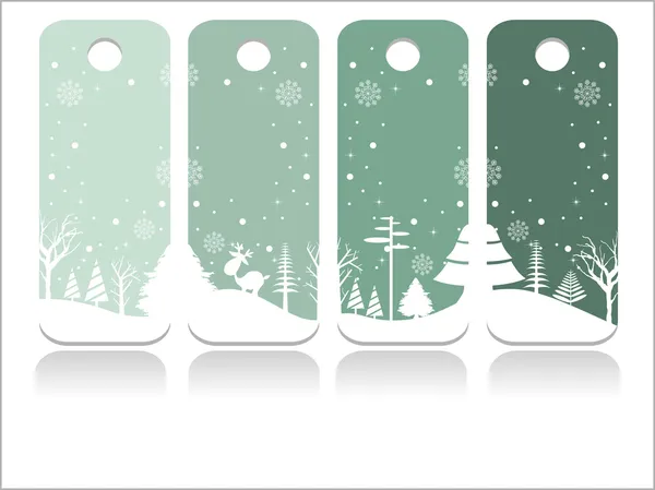 Um conjunto de etiqueta decorada para o Natal & outras ocasiões —  Vetores de Stock