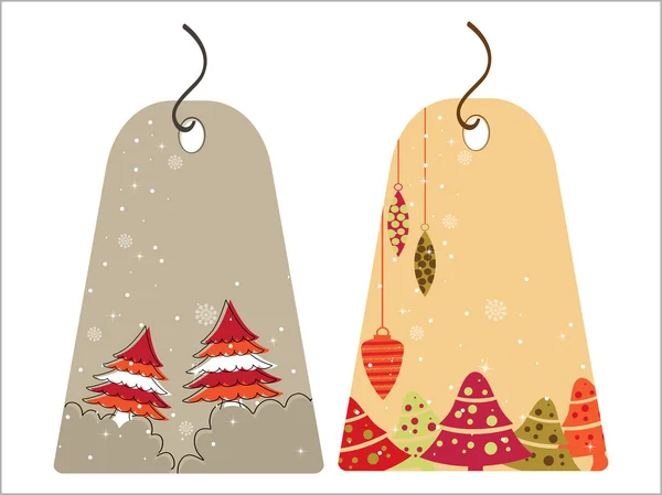 Set of christmas theme concept tags in gray and yellow color for — 图库矢量图片