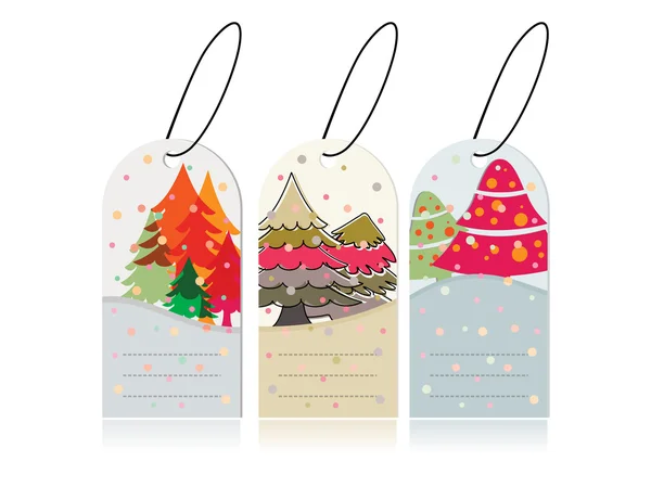 Set di Natale tema concetto colorato tag vuoti per il Natale — Vettoriale Stock