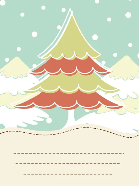 Вітальна листівка на Різдво святкування — стоковий вектор