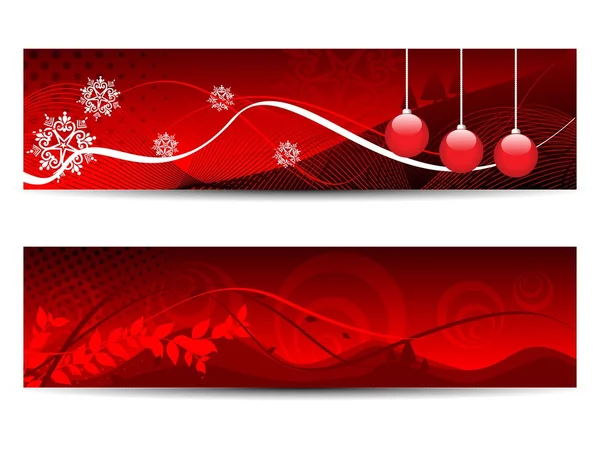 Set of website headers in red color for all occasions — Stock Vector