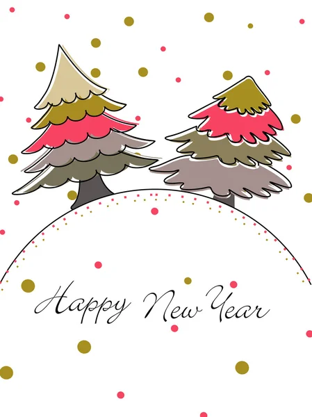 Schönes, farbenfrohes Design für Weihnachten & ein glückliches neues Jahr — Stockvektor