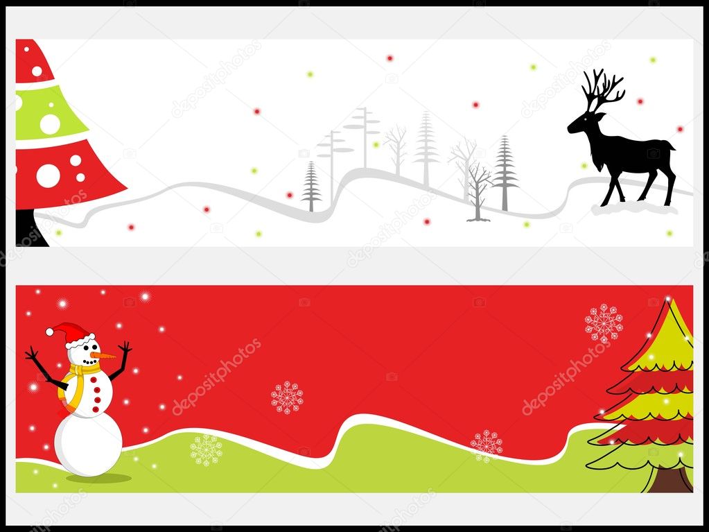 set of headers for autmn and christmas