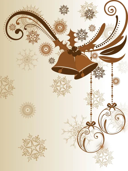 Vektor-Weihnachtskugel, Kerze und florale dekorative Abstraktion — Stockvektor