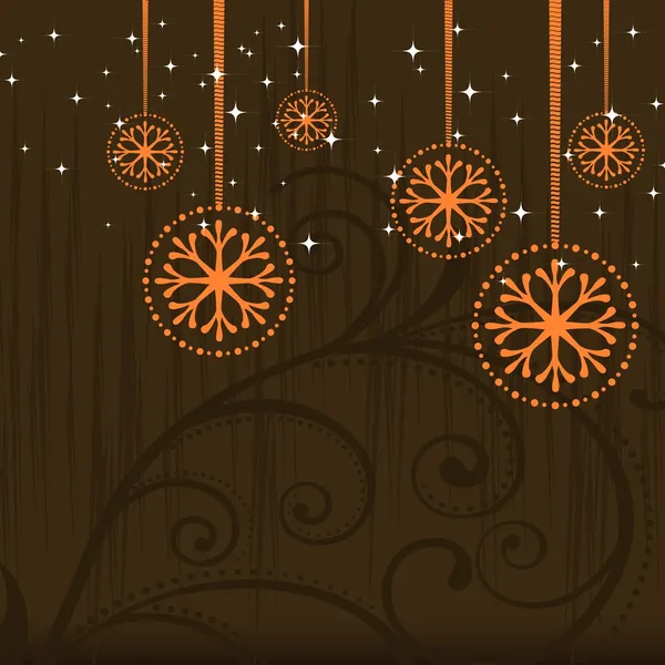 Hermoso fondo de pantalla con bolas de Navidad brillo . — Vector de stock