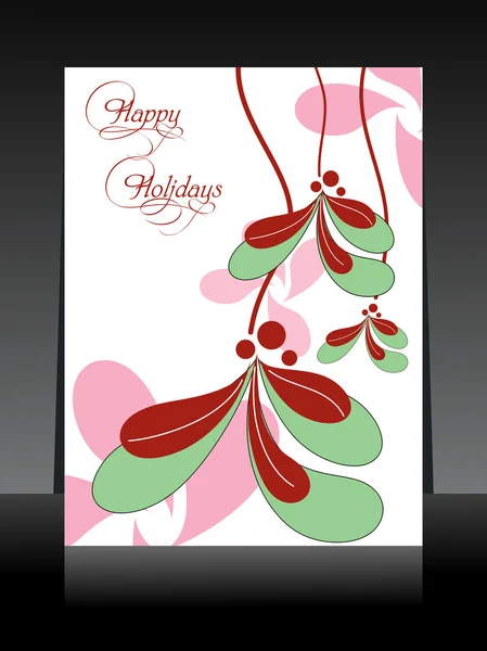 Belo design cartão de saudação para feriados felizes — Vetor de Stock