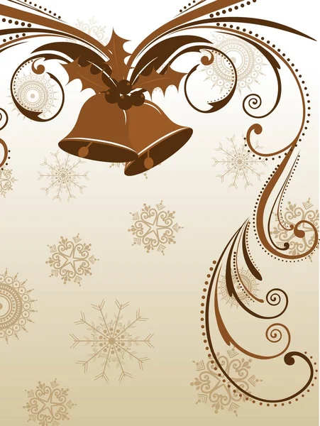 ベクトル クリスマスろうそくや花の装飾的な抽象化の背景に隠れて — ストックベクタ