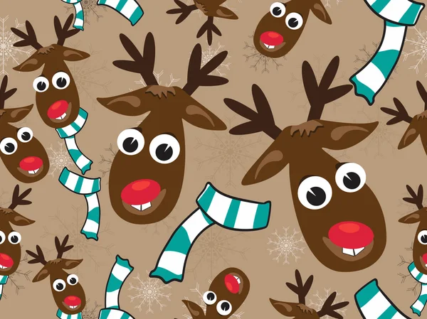 Tema de Navidad con lindo Rudolph para Navidad & otras ocasiones . — Vector de stock