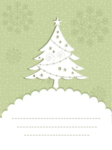 Una hermosa tarjeta de árbol de Navidad para Navidad y otras ocasiones . — Archivo Imágenes Vectoriales