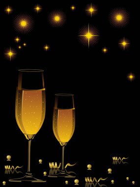 Abstract wine glasses on black color background for all events o vector Abstract wine glasses on black color background for all events o vector
