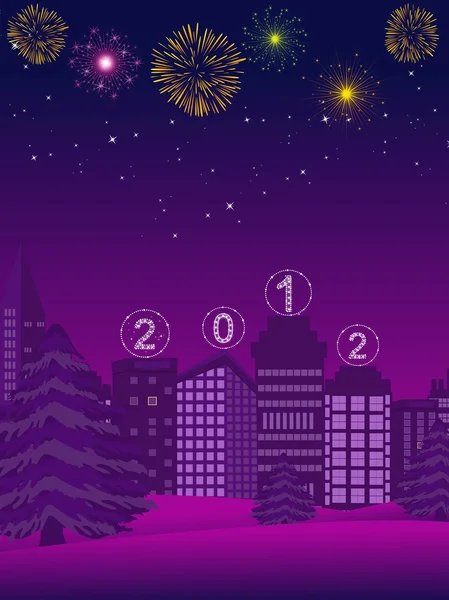 Tema de celebração na noite para o Natal, Ano Novo & outras occas — Vetor de Stock