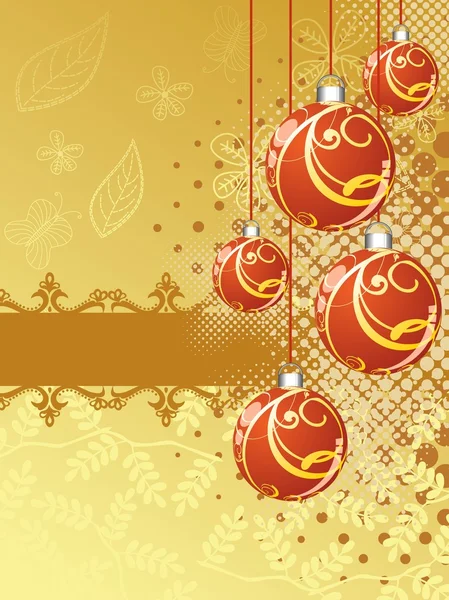 Creativa hermosa colgando bolas de Navidad para Navidad & otros — Archivo Imágenes Vectoriales