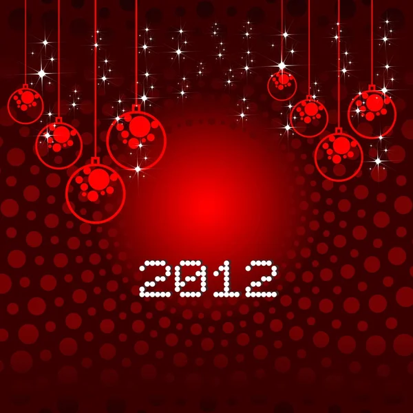 Heldere kleur achtergrond vectorillustratie voor nieuwe jaar 2012. — Stockvector
