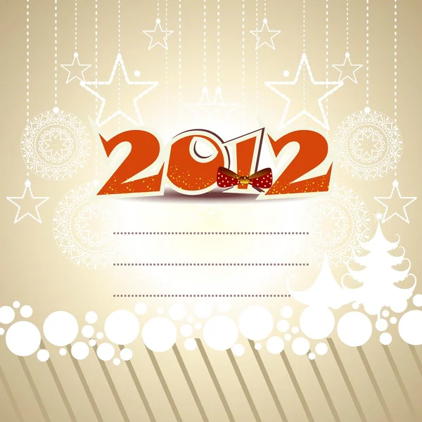 Kartkę z życzeniami szczęśliwego nowego roku 2012 z elementów wektorów. — Wektor stockowy