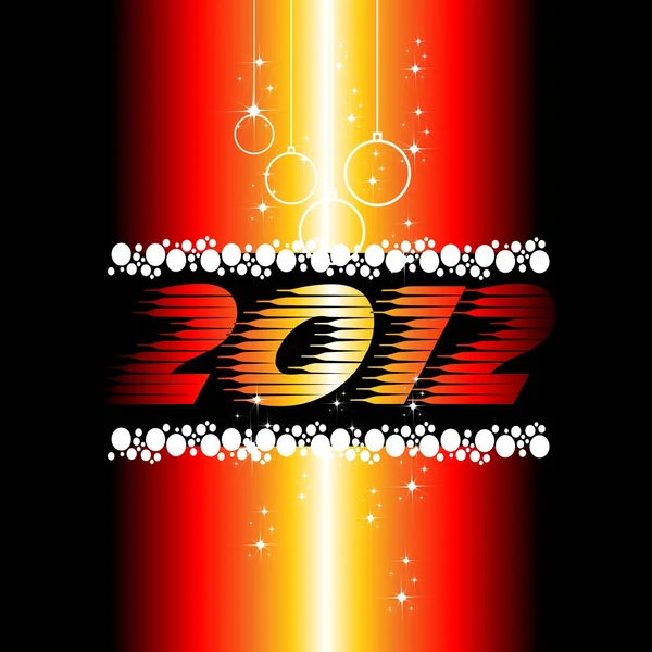 2012 yeni yıl kutlama arka kapak, illüstrasyon veya poster — Stok Vektör
