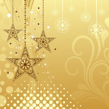 Background with Christmas stars illustration. clipart