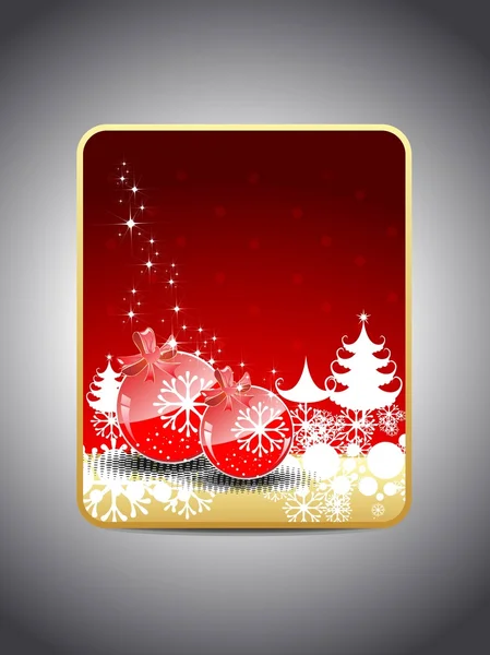 Biglietto di auguri natalizio con illustrazione vettoriale . — Vettoriale Stock