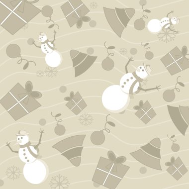 Christmas pattern with Christmas elements. clipart