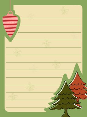 Retro invitation card with ornament for Christmas & other occas clipart