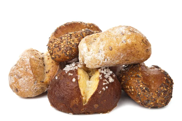 Различные здоровый хлеб изолирован — стоковое фото