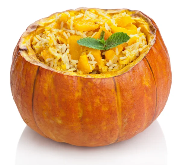 Stock image Pumpkin risotto isolated