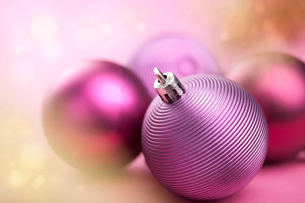 紫色圣诞球 — Stock fotografie