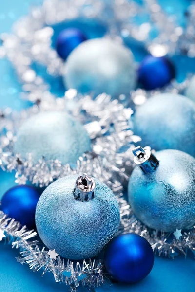 Μπλε Χριστούγεννα διακόσμηση — Φωτογραφία Αρχείου