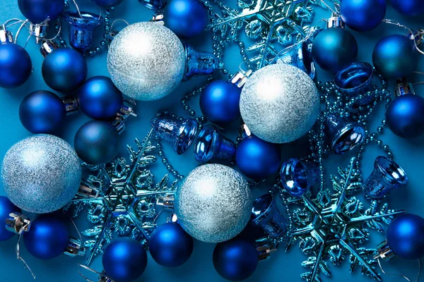 Blauwe decoratie van Kerstmis — Stockfoto