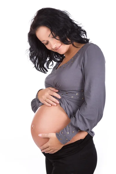 Женщина ждет ребенка — стоковое фото