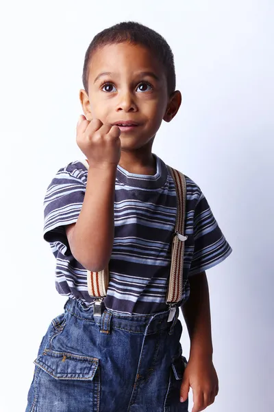 Όμορφος νεαρός αφρικανική αμερικανική αγόρι — Φωτογραφία Αρχείου