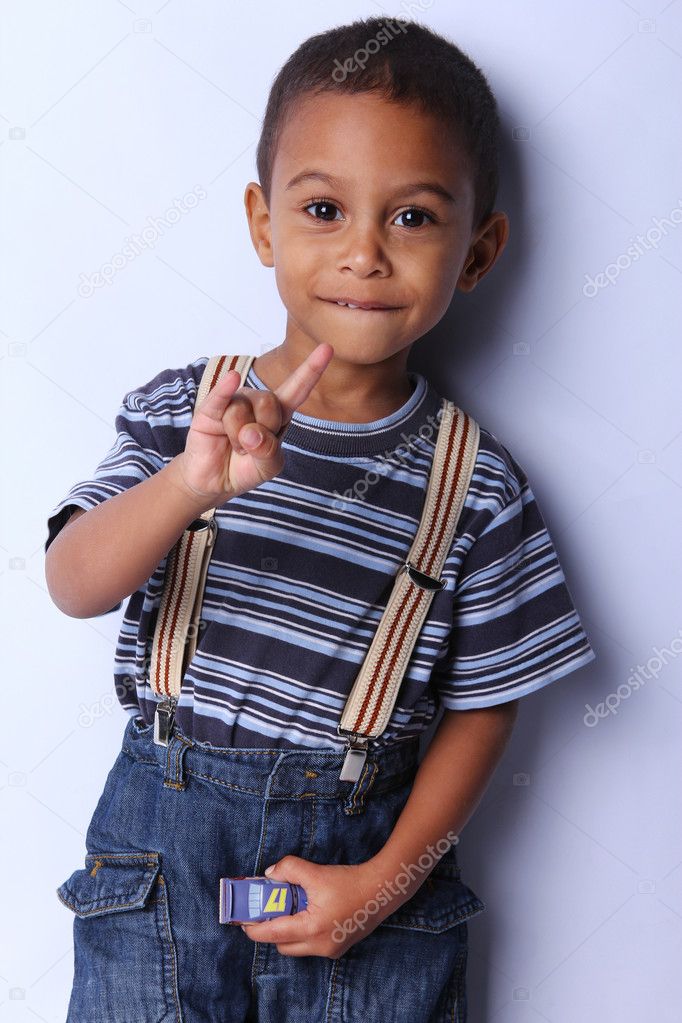 Handsome Young African American Boy — Stock Photo 