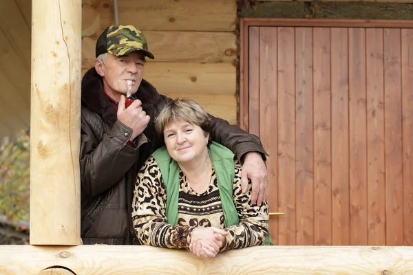 stock image Portrait of middle-aged couple outdoor