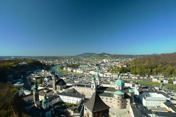 Vista aérea de Salzburgo Imágenes de stock libres de derechos