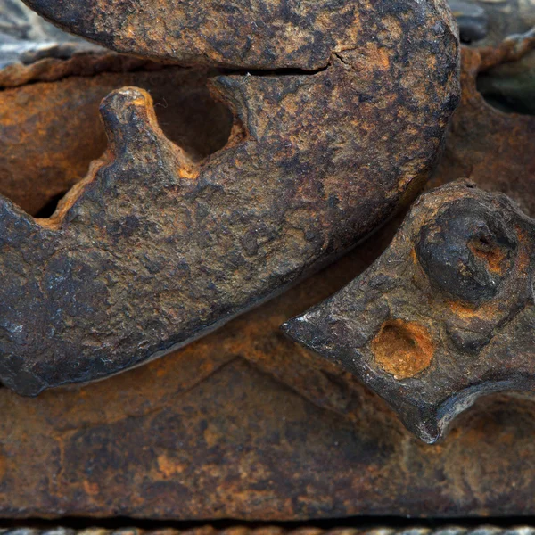 stock image The old rusty iron parts. Texture