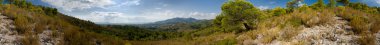 miami oyun İspanya için dağdan görüntüleyin. tam dairesel panorama