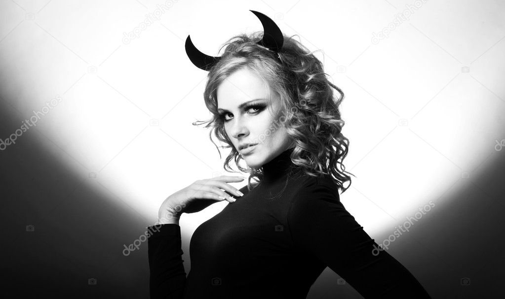 The beautiful young girl a devil