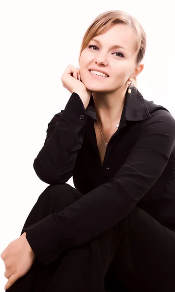 Portrait of a woman smiling — Stock Photo, Image