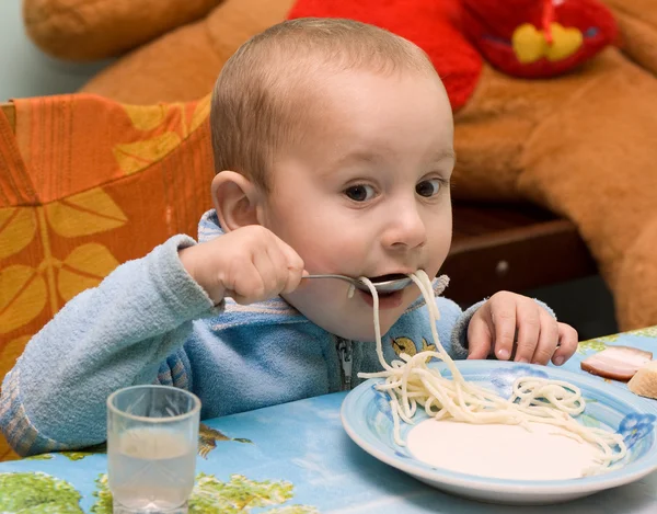 Spaghetti Baby Royalty Free Stock Photos