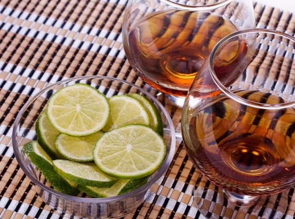 Cognac met citroen — Stockfoto