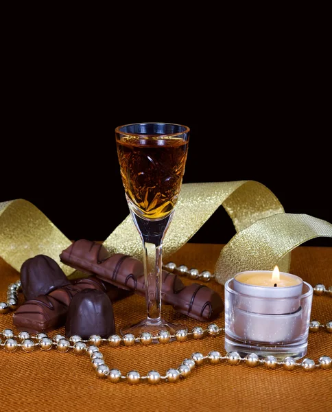 Kristallglas Cognac — Stockfoto