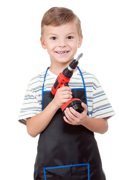 Pojke med verktyg — Stockfoto