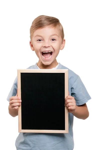 Chłopiec z tablicy — Zdjęcie stockowe